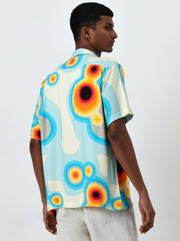 Nuon Multicolour Abstract Design Relaxed-Fit Shirt