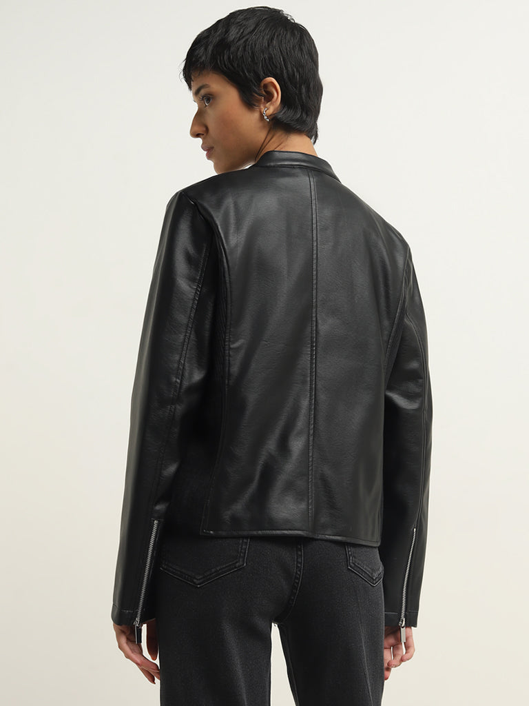 LOV Black Faux Leather Jacket