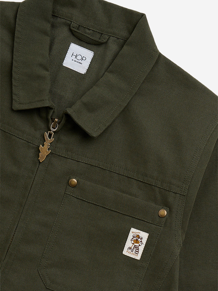 HOP Kids Olive Safari Cotton Jacket