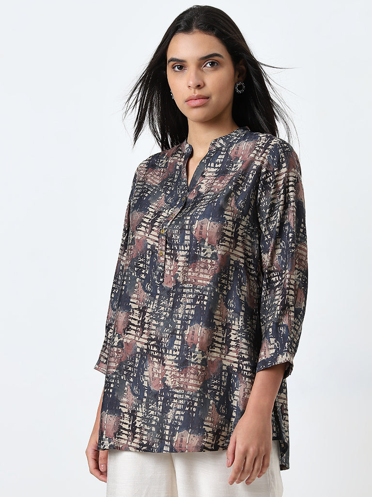 Utsa Multicolour Abstract Printed Straight Kurti