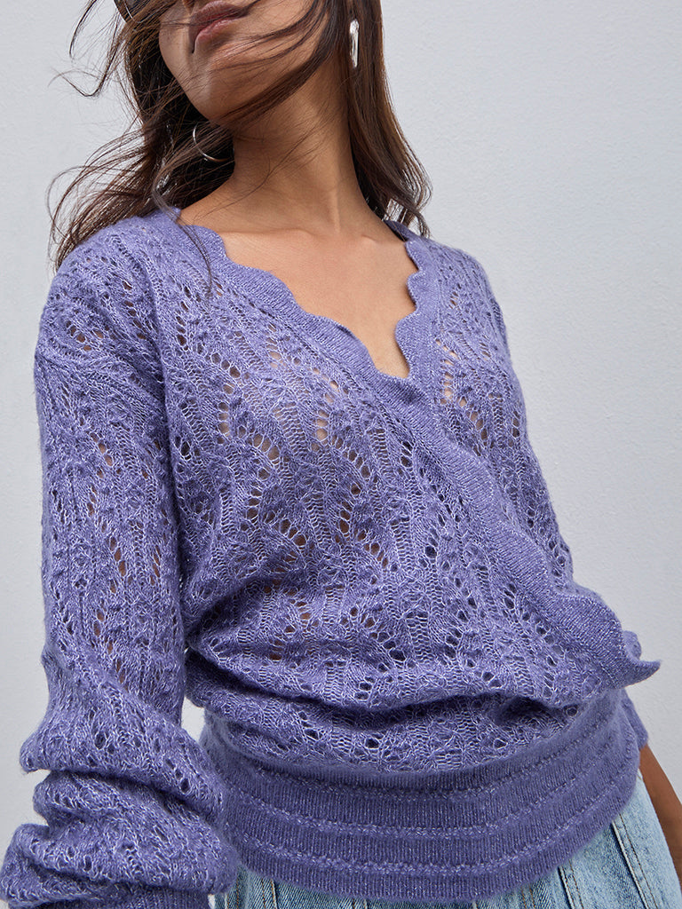 LOV Blue Knitted Sweater