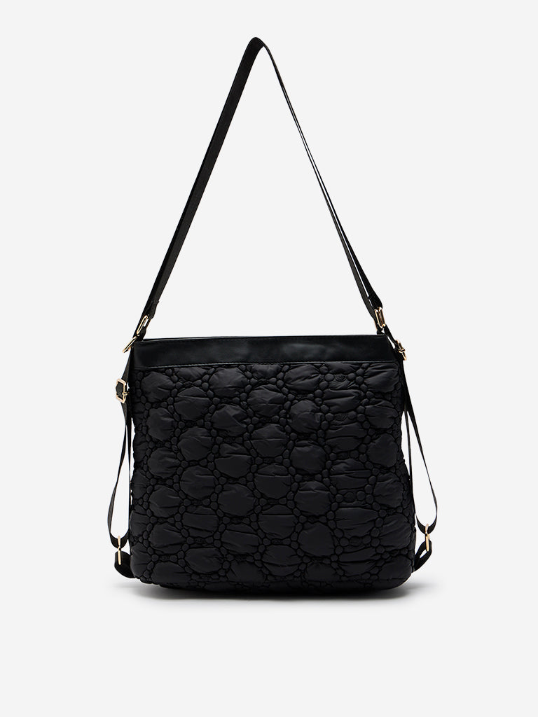 Westside Black Quilted Hand Bag