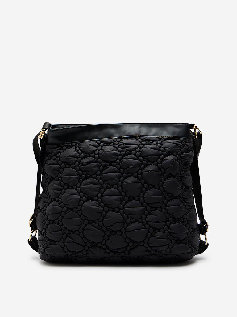 Westside Black Quilted Hand Bag