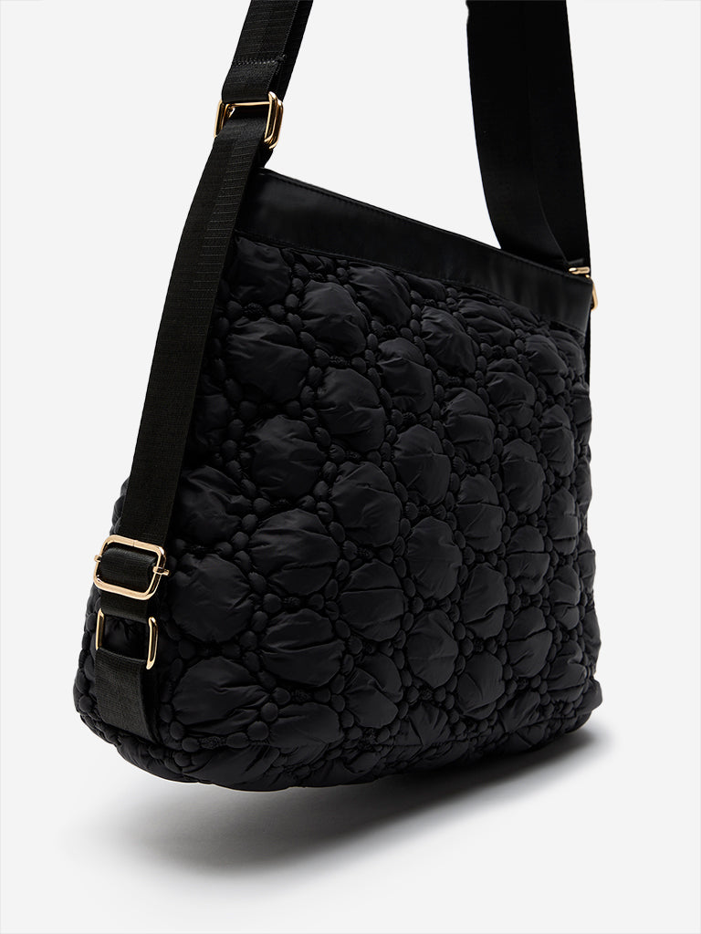 Westside Black Quilted Hand Bag