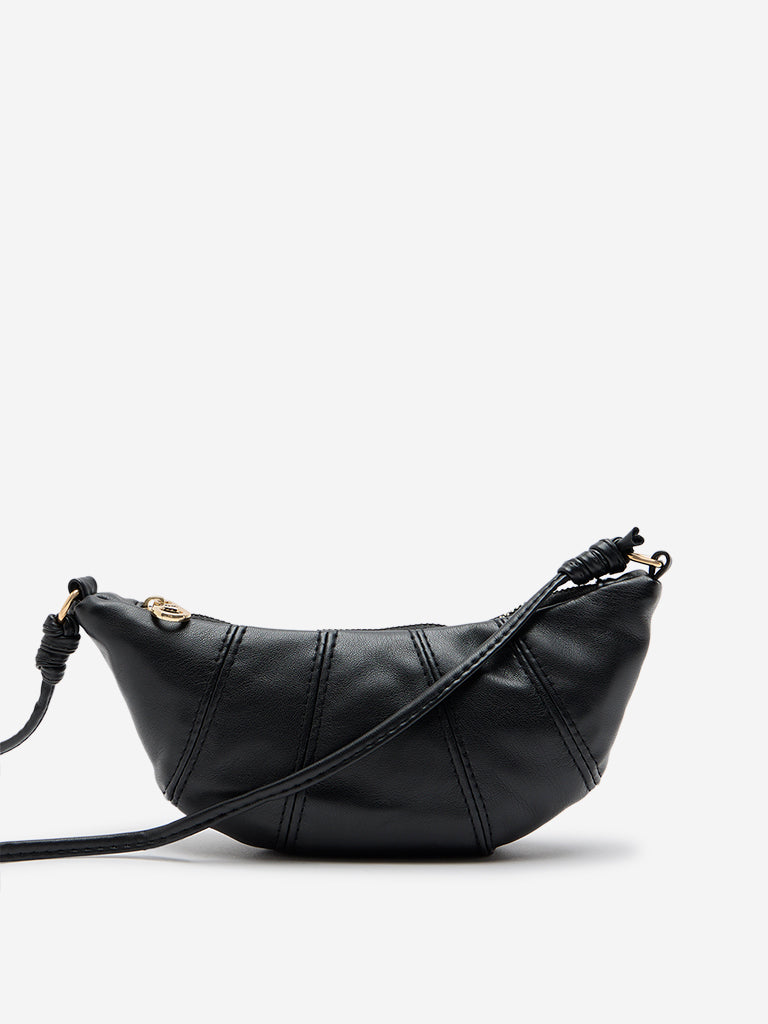 Westside Black Croissant Sling Bag