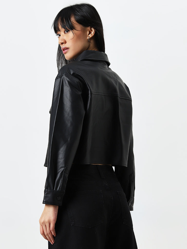 Nuon Black Faux Leather Jacket