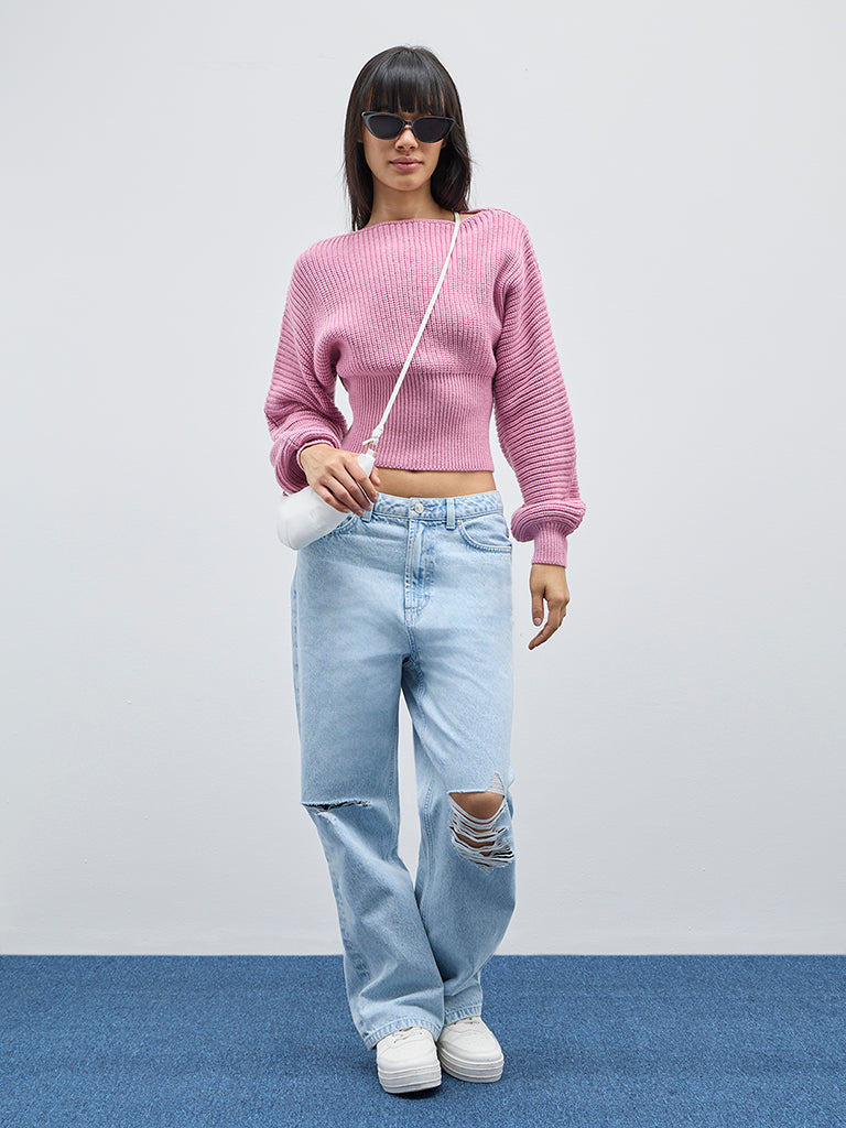 Nuon Pink Knitted Sweater