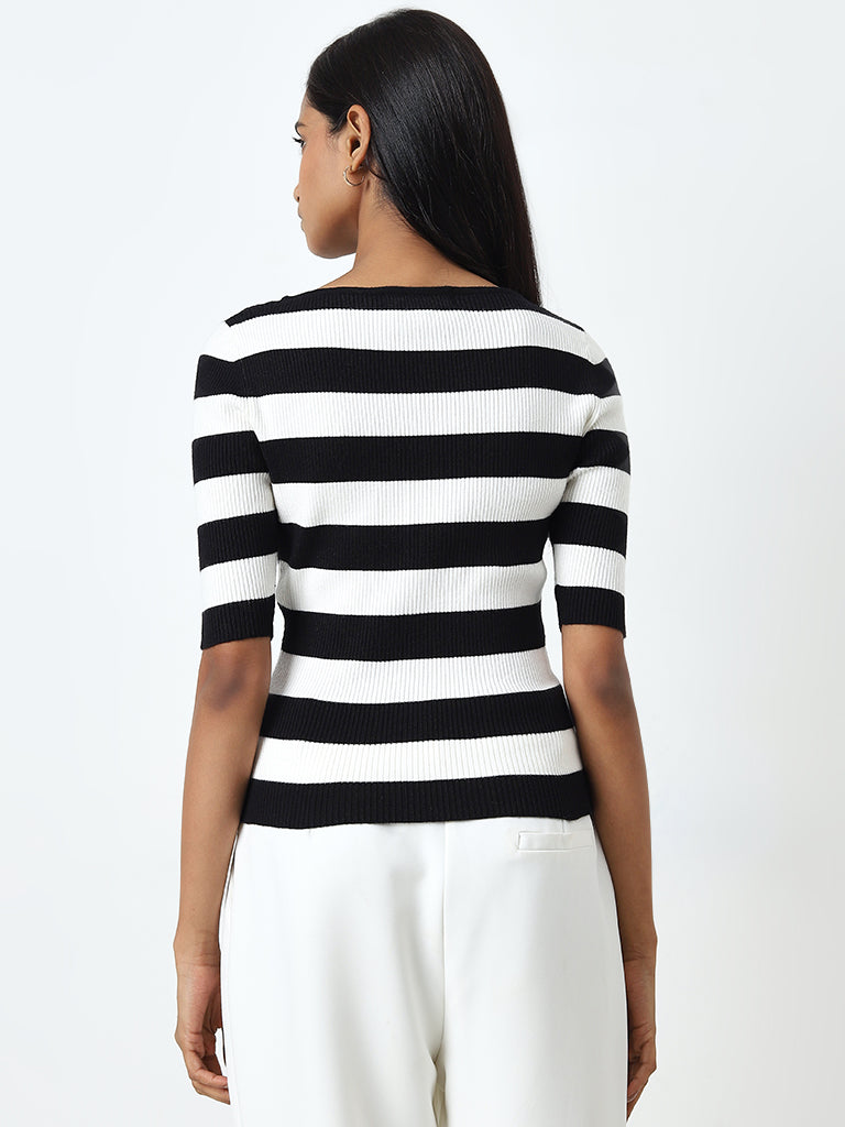 Wardrobe Black & White Striped Top