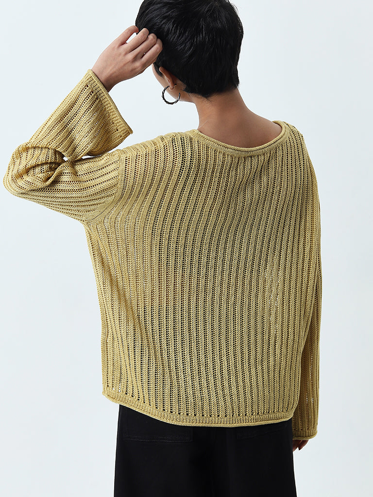 LOV Yellow Knitted Top