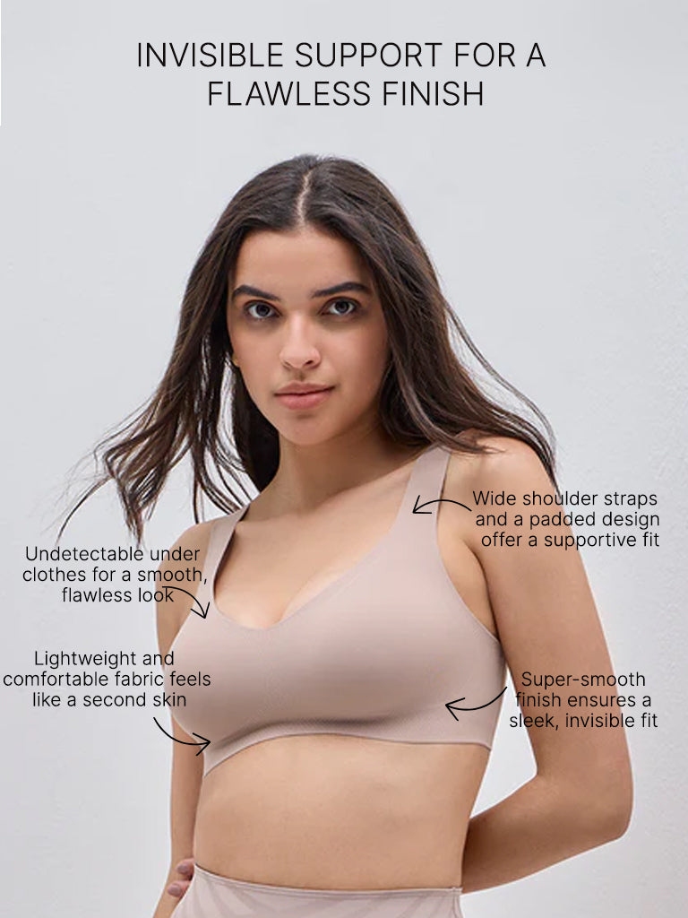 Wunderlove Beige Invisible Padded Bra