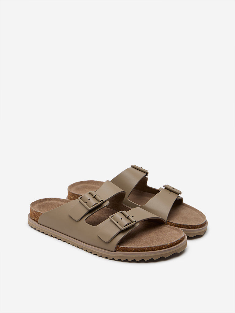 SOLEPLAY Taupe Double Band Sandals