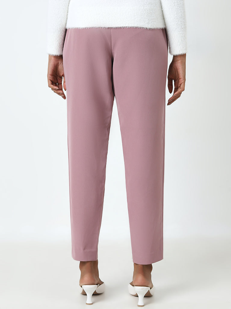 Wardrobe Pink High-Rise Pants