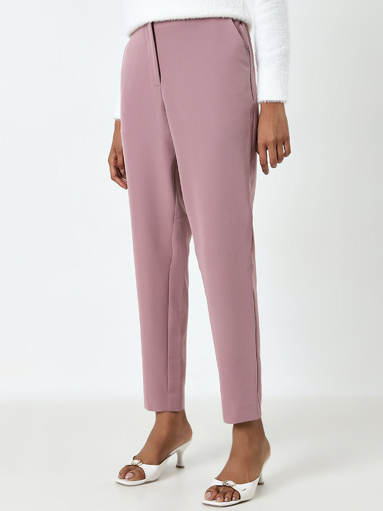 Wardrobe Pink High-Rise Pants