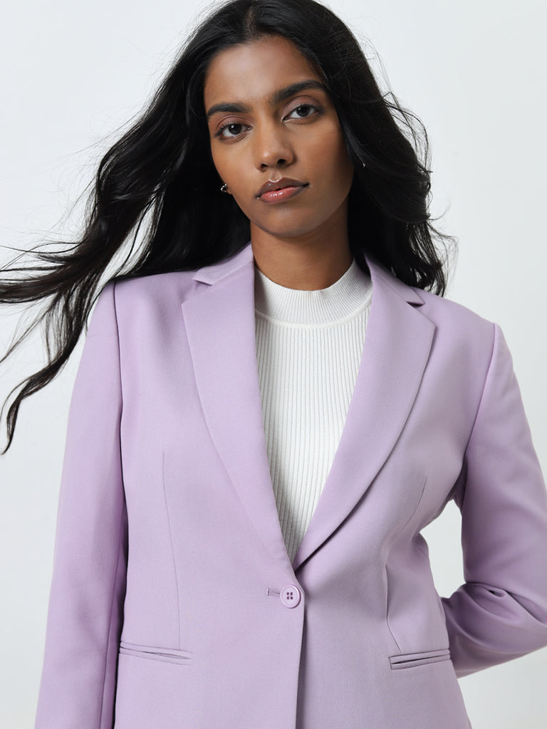 Wardrobe Lilac Solid Blazer