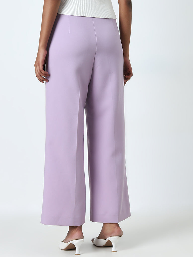 Wardrobe Lilac High-Rise Trousers