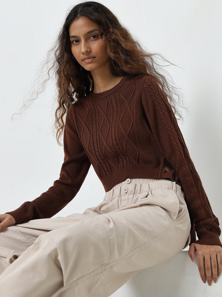 Nuon Light Brown Knitted Sweater