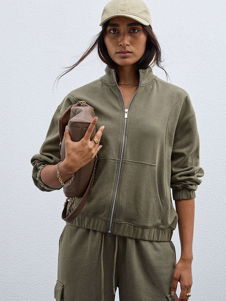 LOV Olive Solid Jacket