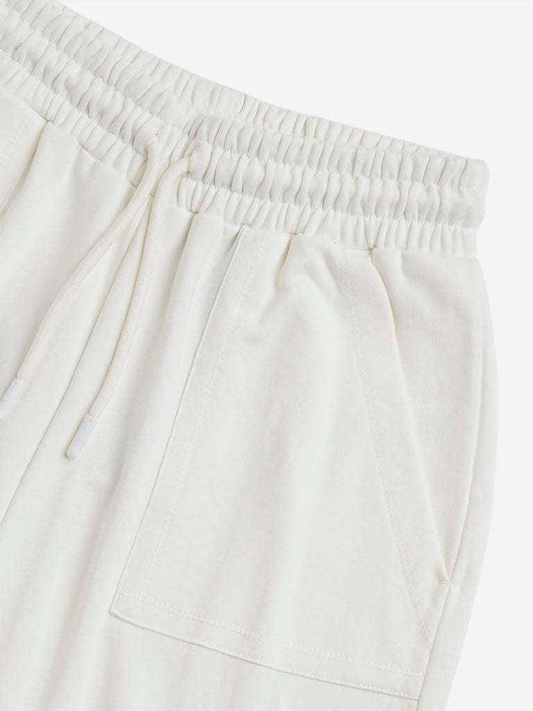 Y&F Kids White High-Rise Joggers