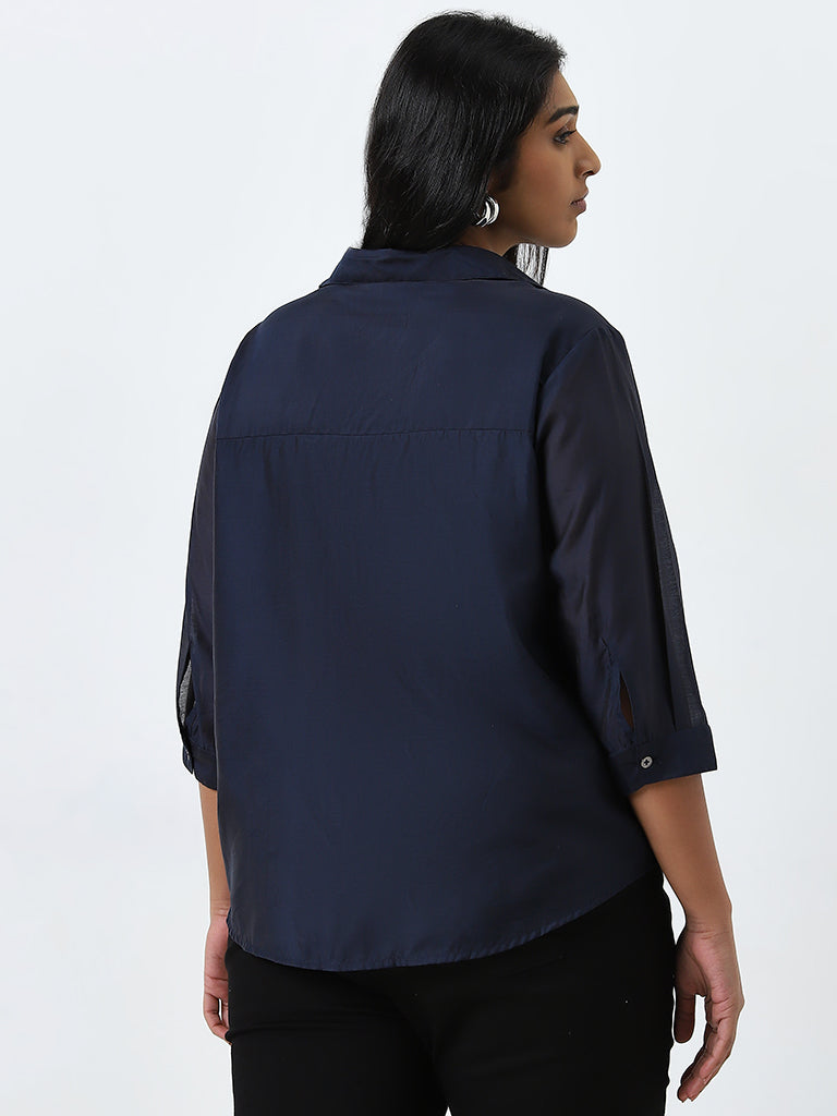 Gia Solid Navy Shirt