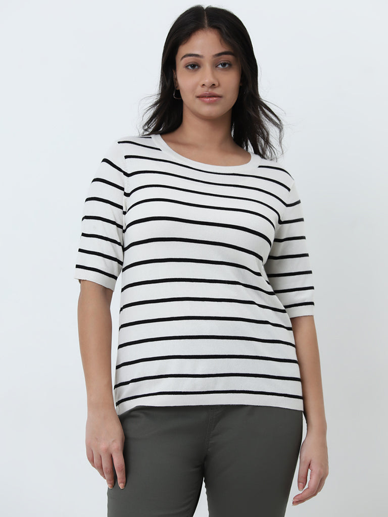 Gia Black & White Striped T-Shirt