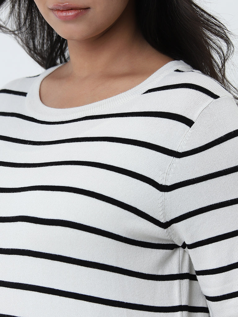 Gia Black & White Striped T-Shirt