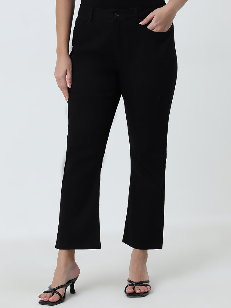 Gia Black Solid Slim - Fit High - Rise Jeans