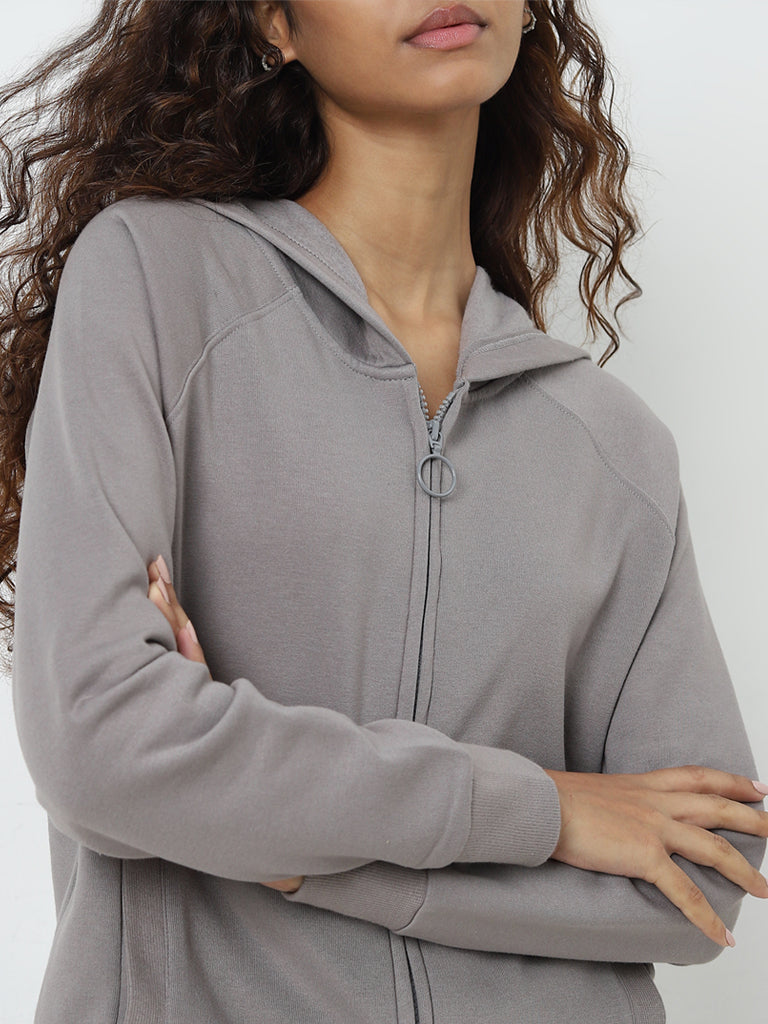 Studiofit Grey Hooded Jacket