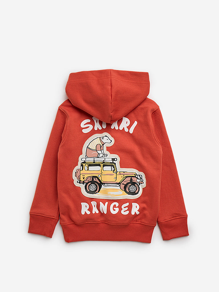 HOP Kids Rust Text Design Hoodie