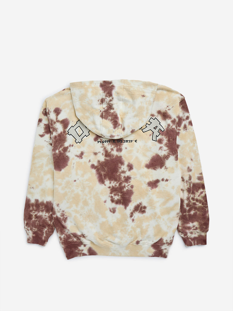 Y&F Kids Brown Tie-Dye Patterned Cotton Sweatshirt