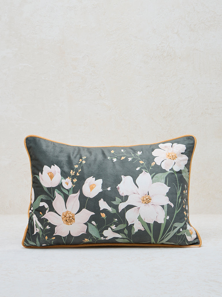 Westside Home Olive Floral Printed Cushion Cover