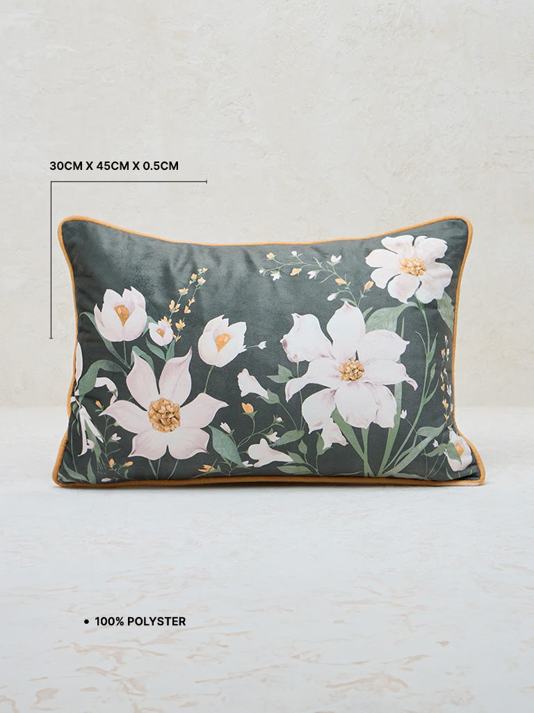 Westside Home Olive Floral Printed Cushion Cover