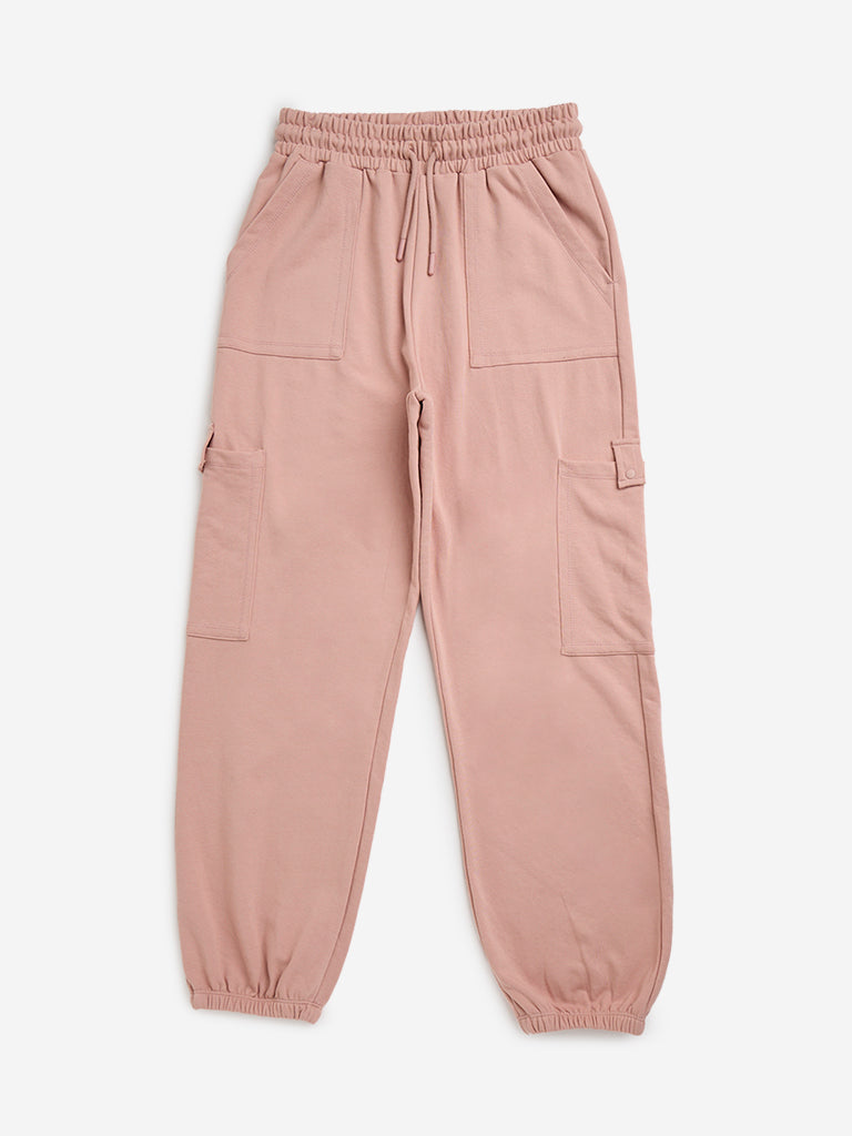 Y&F Kids Pink High-Rise Joggers