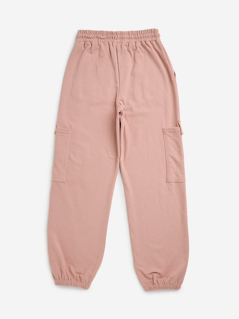 Y&F Kids Pink High-Rise Joggers