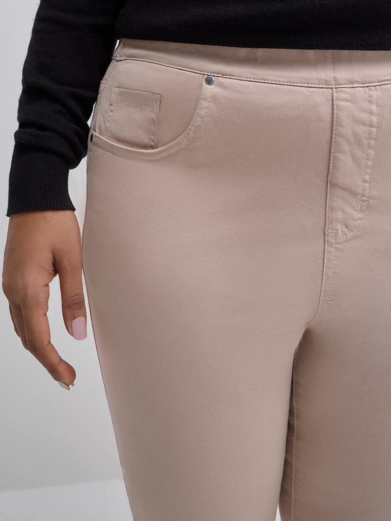 Gia Beige High-Rise Jeggings