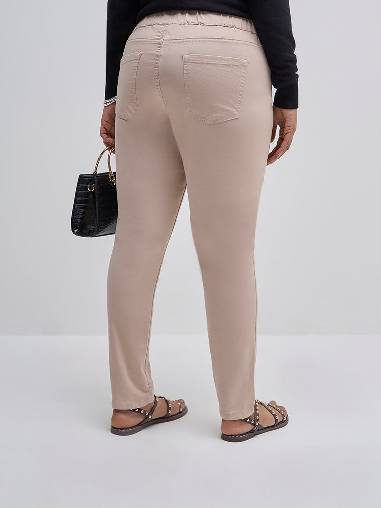 Gia Beige High-Rise Jeggings