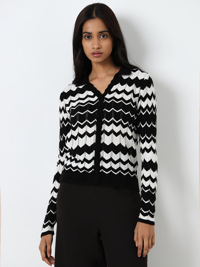 Wardrobe Black & White Patterned Sweater