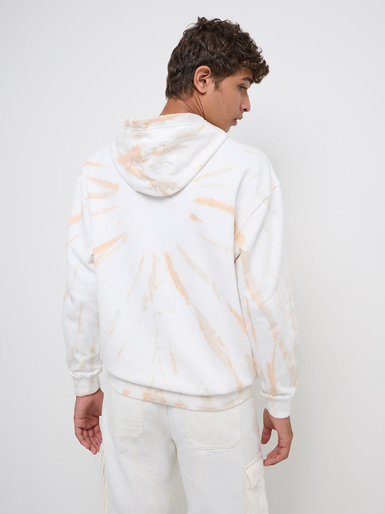 Buy Y F Kids Peach Tie Dye Printed Cotton Sweatshirt from Westside