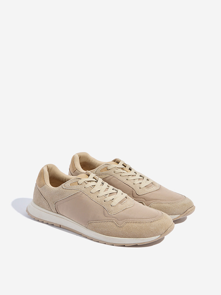 SOLEPLAY Beige Lace-Up Sneakers