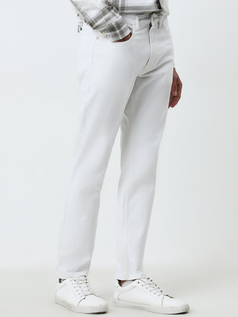 Nuon Off-White Slim - Fit Mid - Rise Jeans