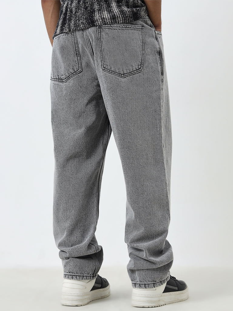 Nuon Grey Relaxed - Fit Mid - Rise Jeans