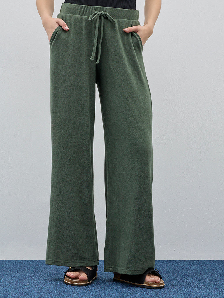 Wunderlove Olive High-Rise Lounge Pants