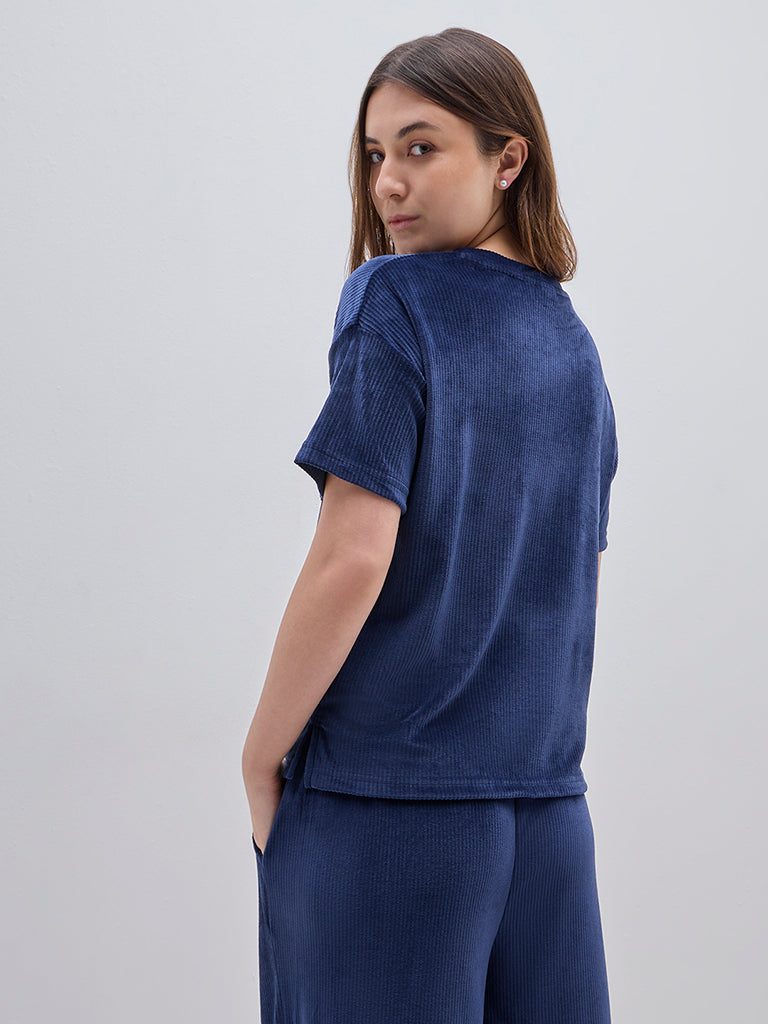 Wunderlove Navy Corduroy Top