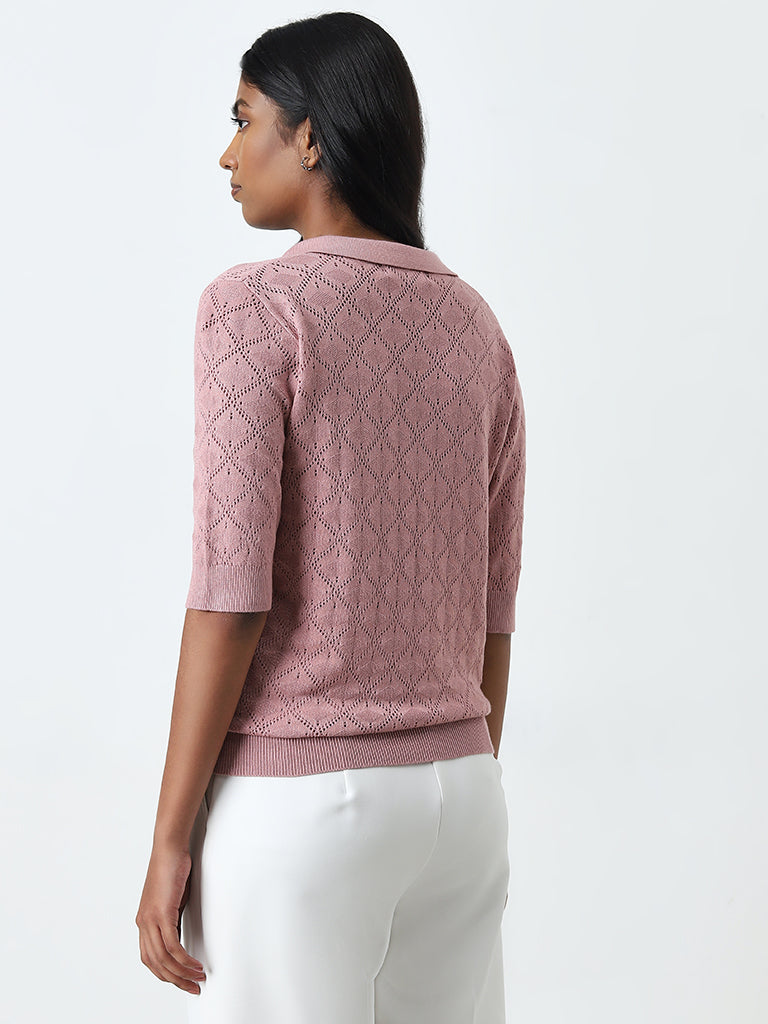 Wardrobe Dusty Pink Knitted Top