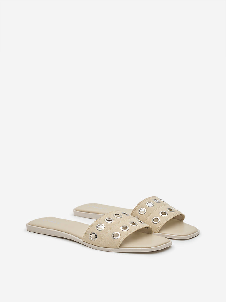 LUNA BLU Beige Cut-Out Detailed Slides