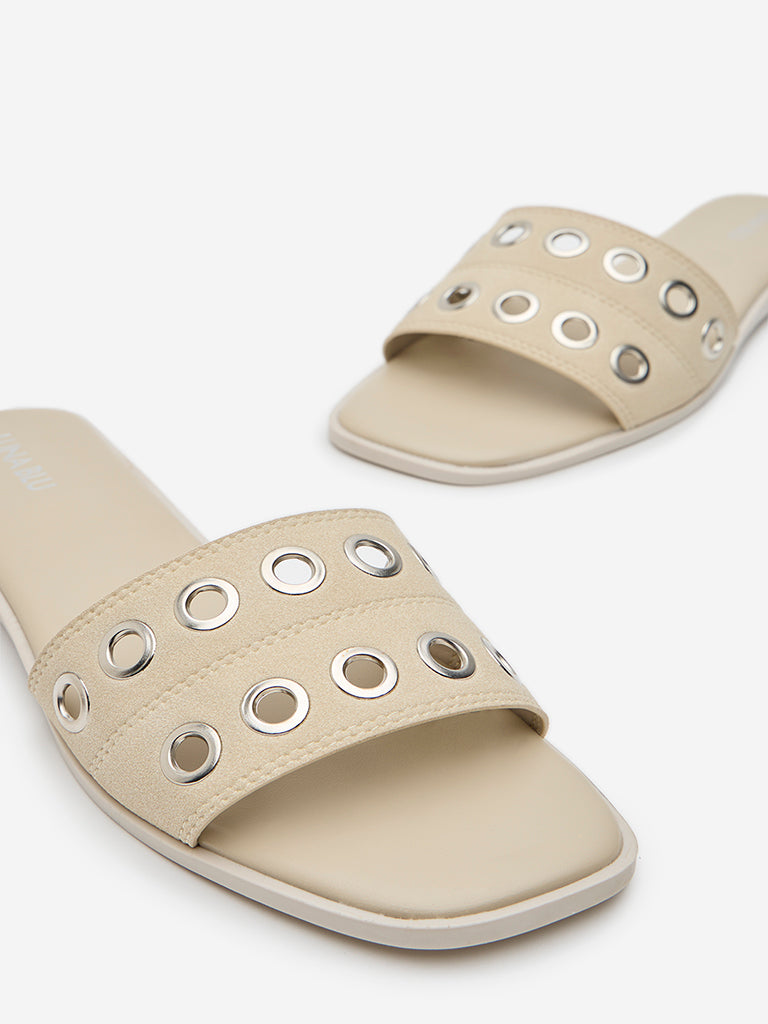 LUNA BLU Beige Cut-Out Detailed Slides