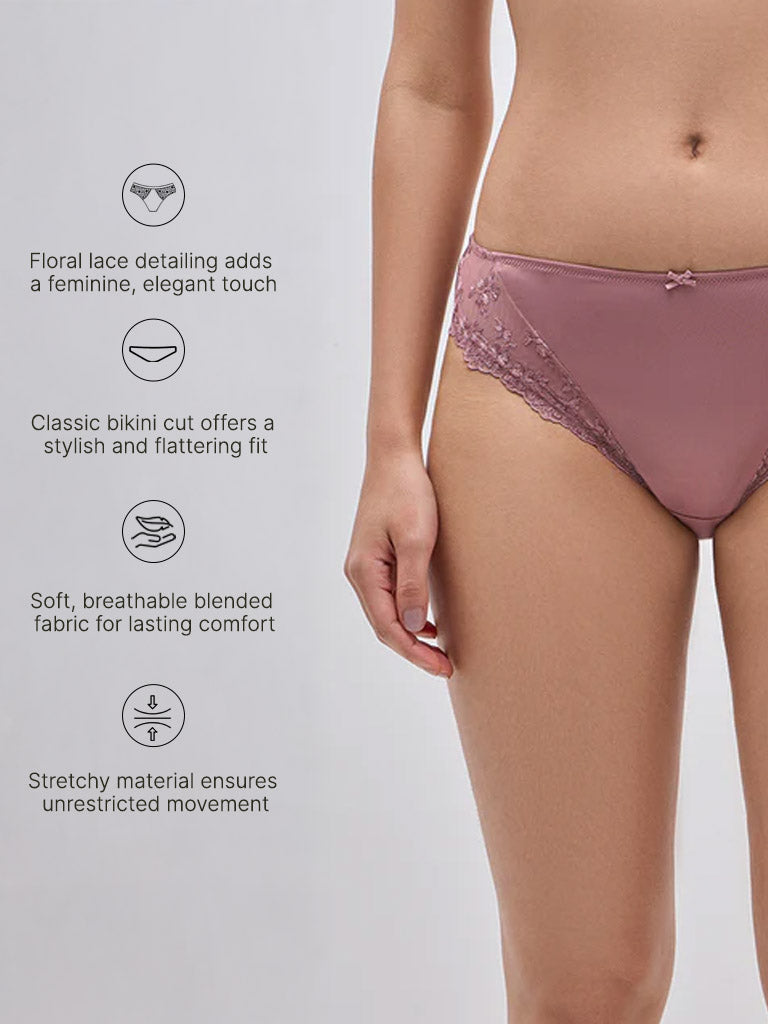 Wunderlove Mauve Floral Lace Design Brief