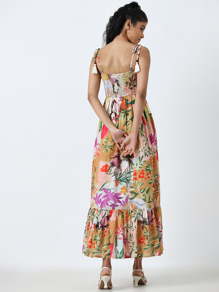 LOV Multicolour Floral Tiered Dress