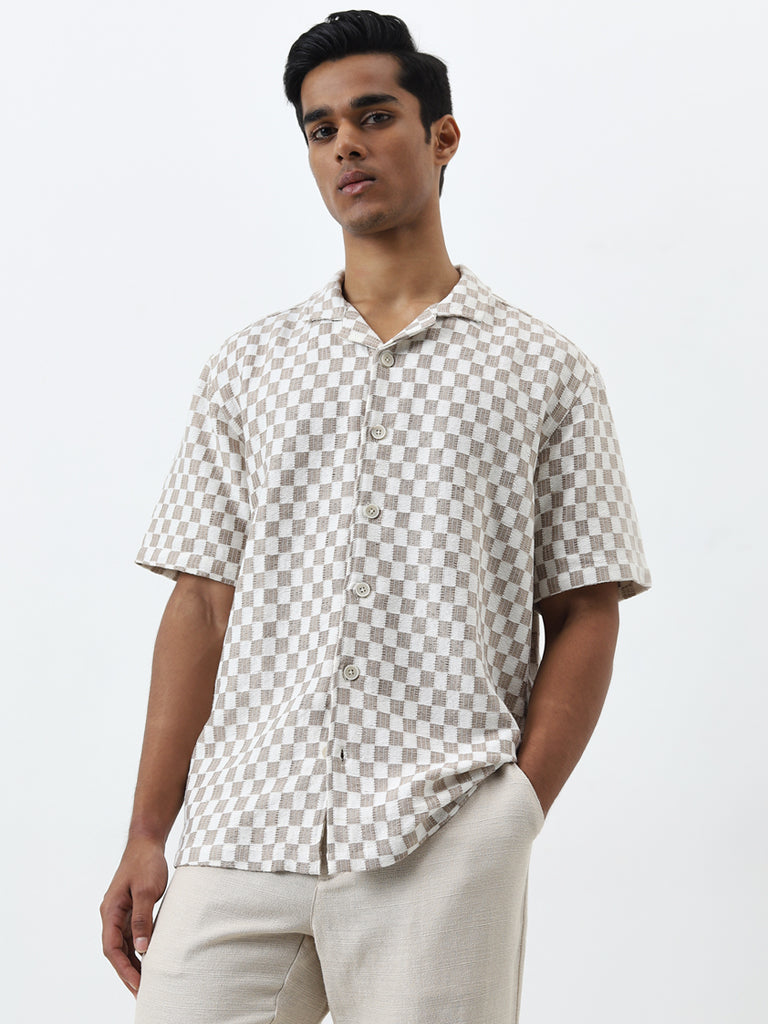 ETA Off-White Printed Relaxed-Fit Cotton Shirt