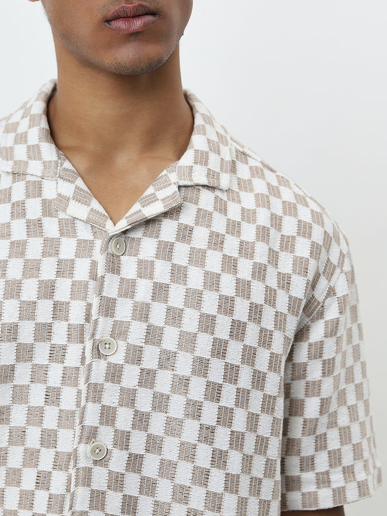 ETA Off-White Printed Relaxed-Fit Cotton Shirt