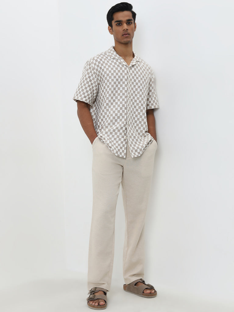 ETA Off-White Printed Relaxed-Fit Cotton Shirt